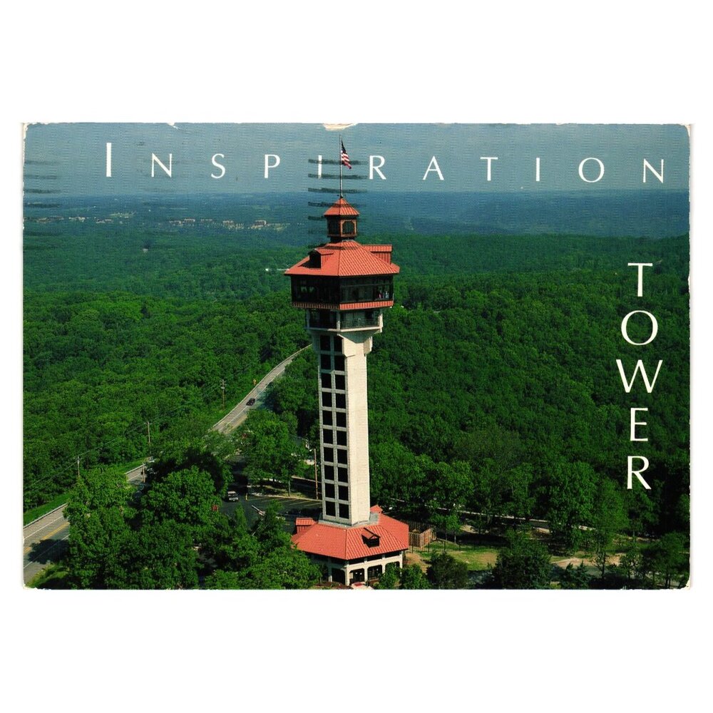 Inspiration Tower Postcard Ozarks Shepherd Of The Hills Scenic Branson Missouri